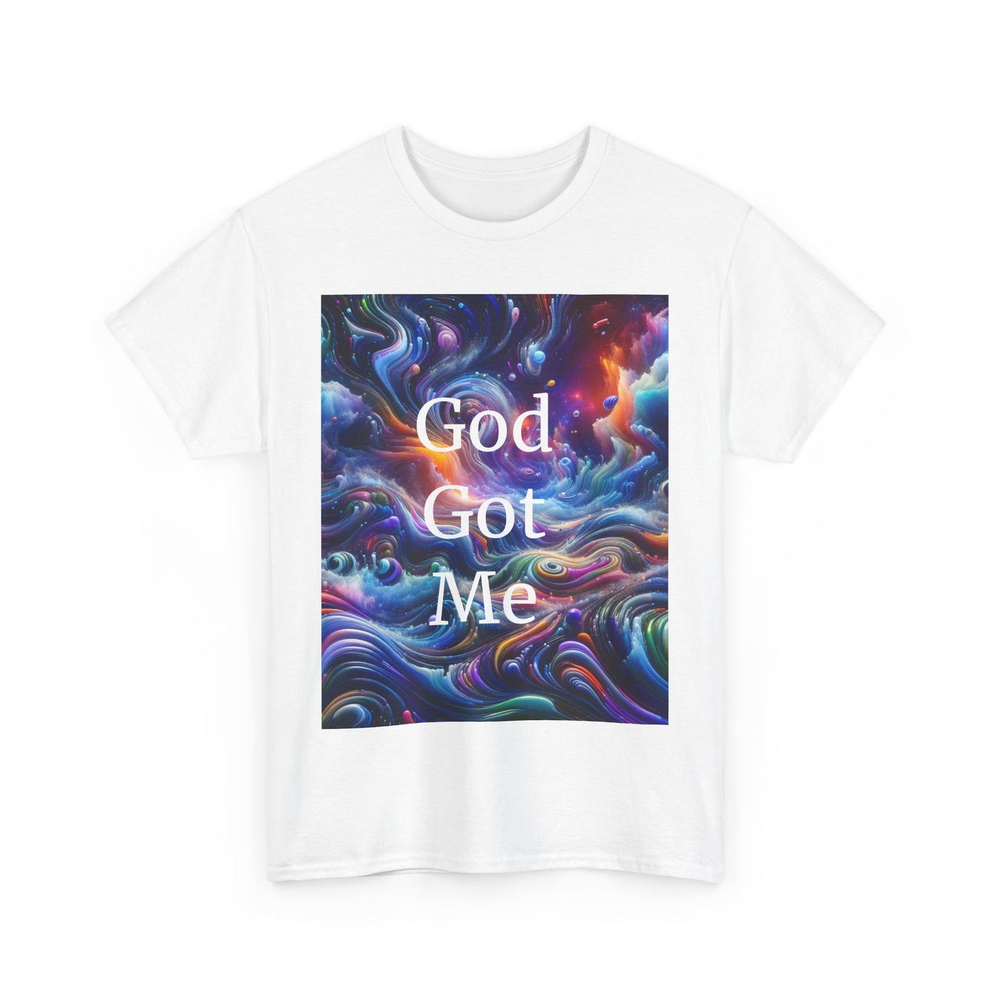 Inspirational Unisex Heavy Cotton Tee - 'God Got Me' Design