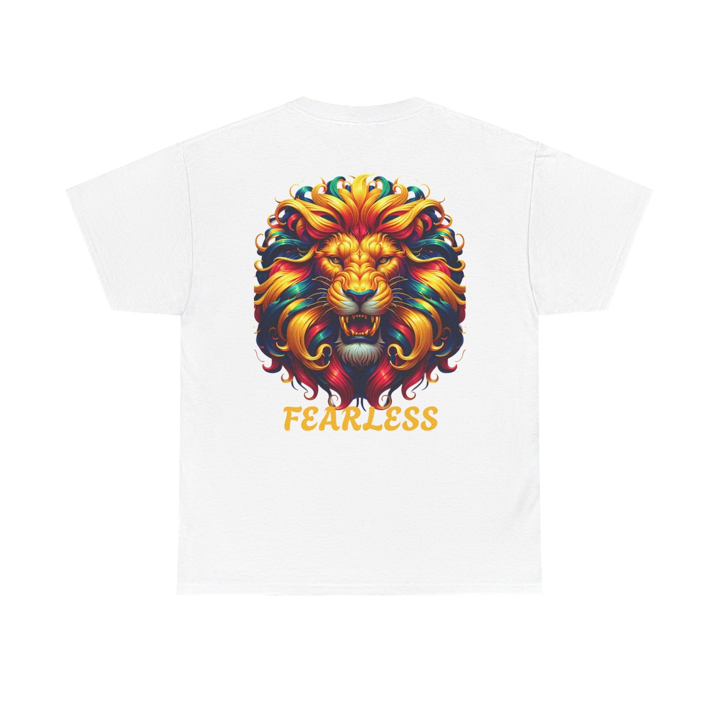 Fearless Unisex Heavy Cotton Tee - NEVA' SCARED Lion Design