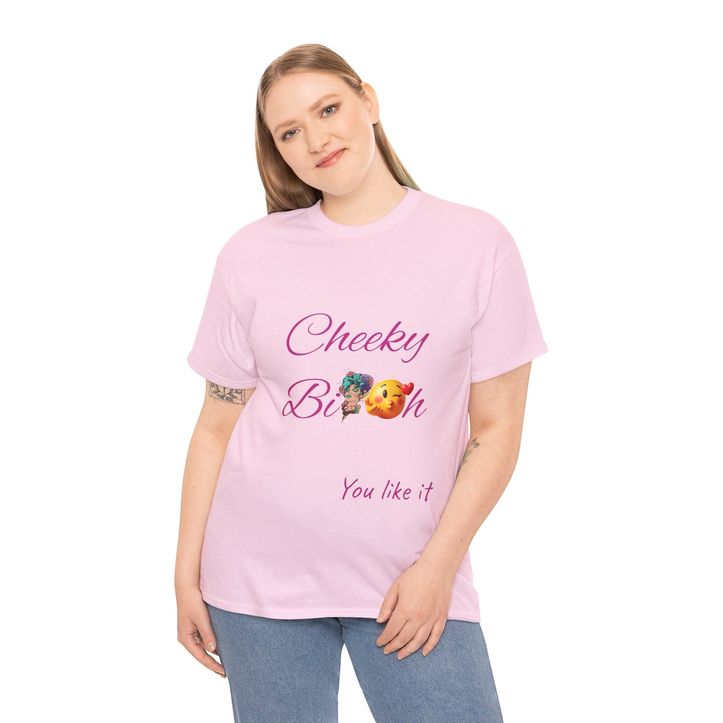 Cheeky B!tch Unisex Heavy Cotton Tee, Funny T-Shirt, Gift for Friends, Cute Casual Wear, Birthday Gift, Affirmation Shirt