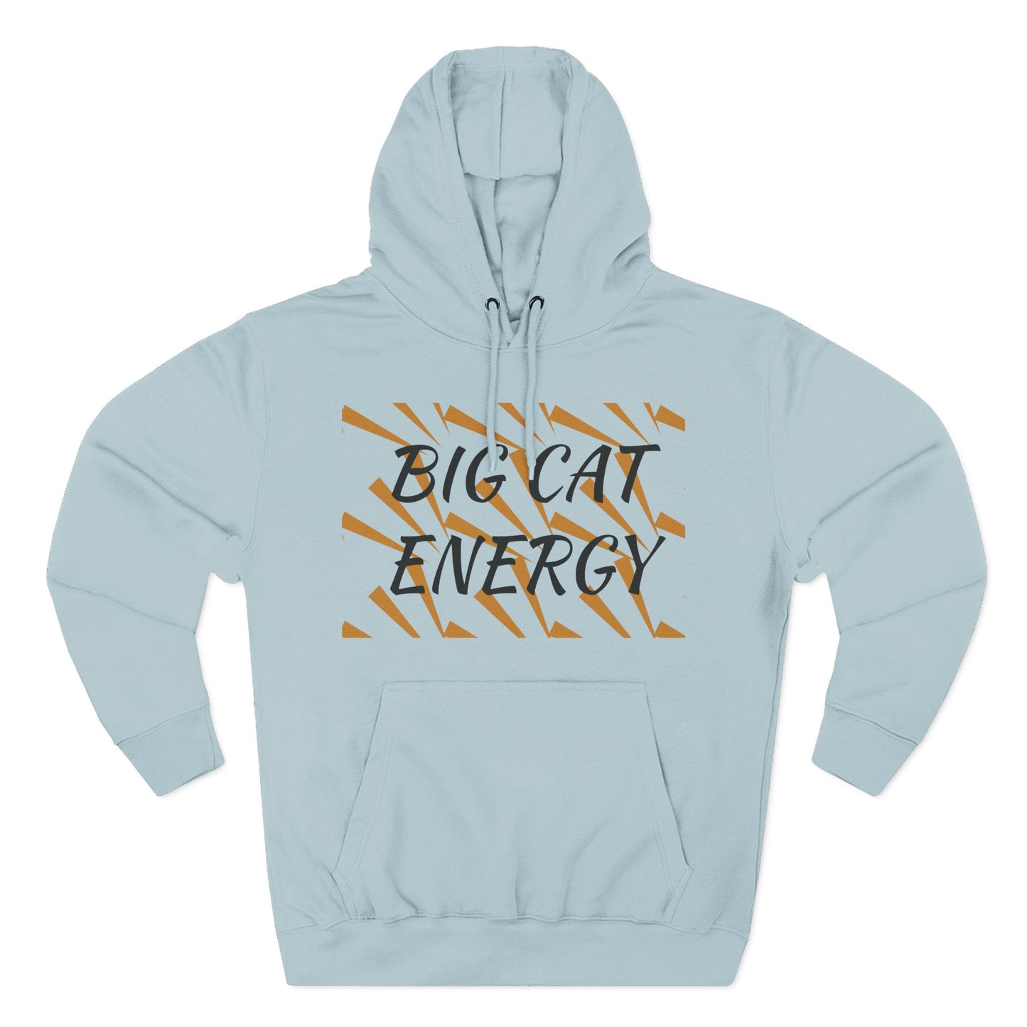 Big Cat Energy Hoodie - Three-Panel Fleece with Tiger Design, Animal Lover Gift, Cozy Sweatshirt, Unisex Fashion