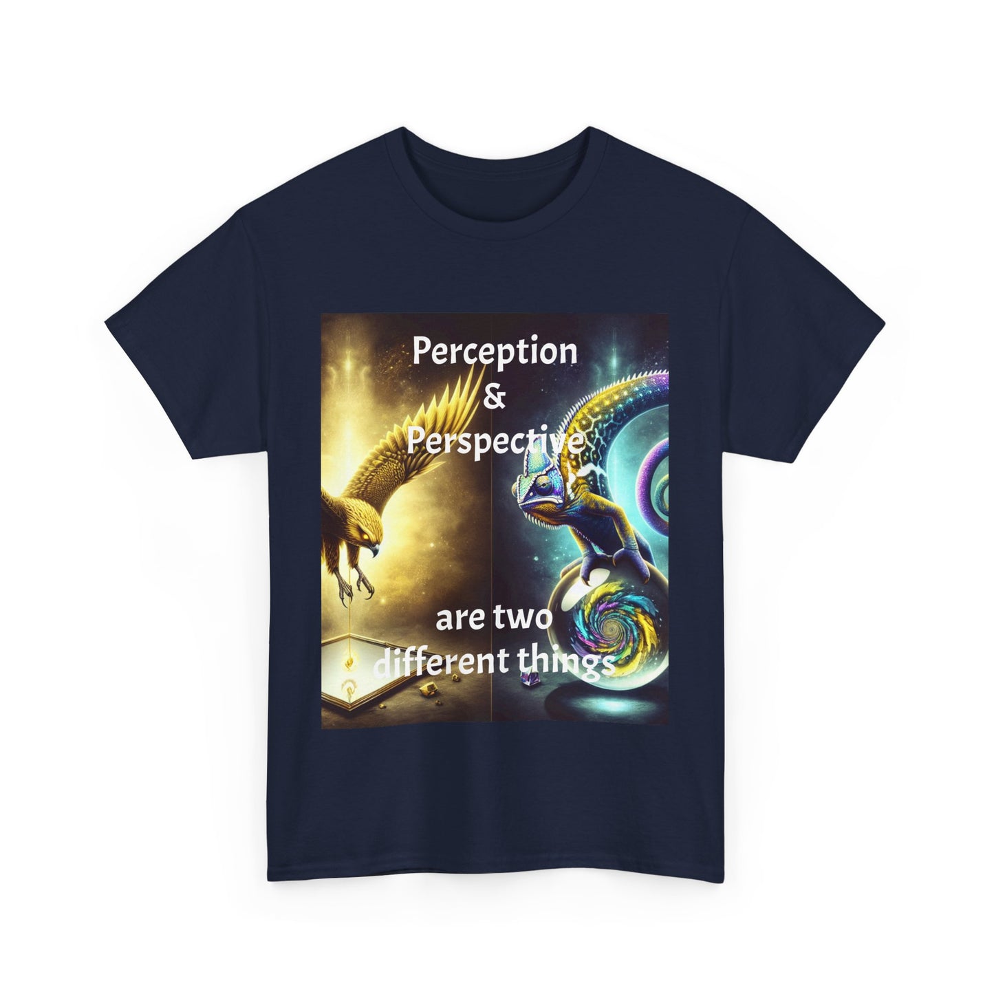 Unisex Heavy Cotton Tee - 'Perception & Perspective' Inspirational Shirt