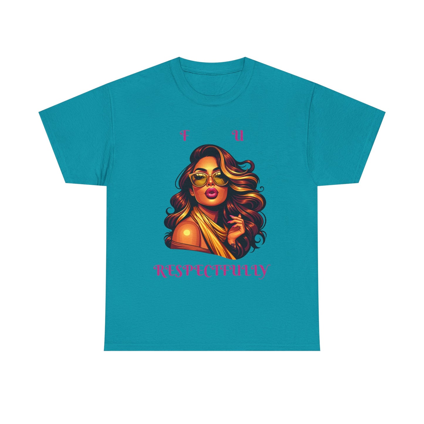 Bold Statement Tee: "F U Respectfully" Unisex Heavy Cotton Shirt, Casual Style, Gift for Him/Her, Unique Graphic Tee, Empowerment T-Shirt