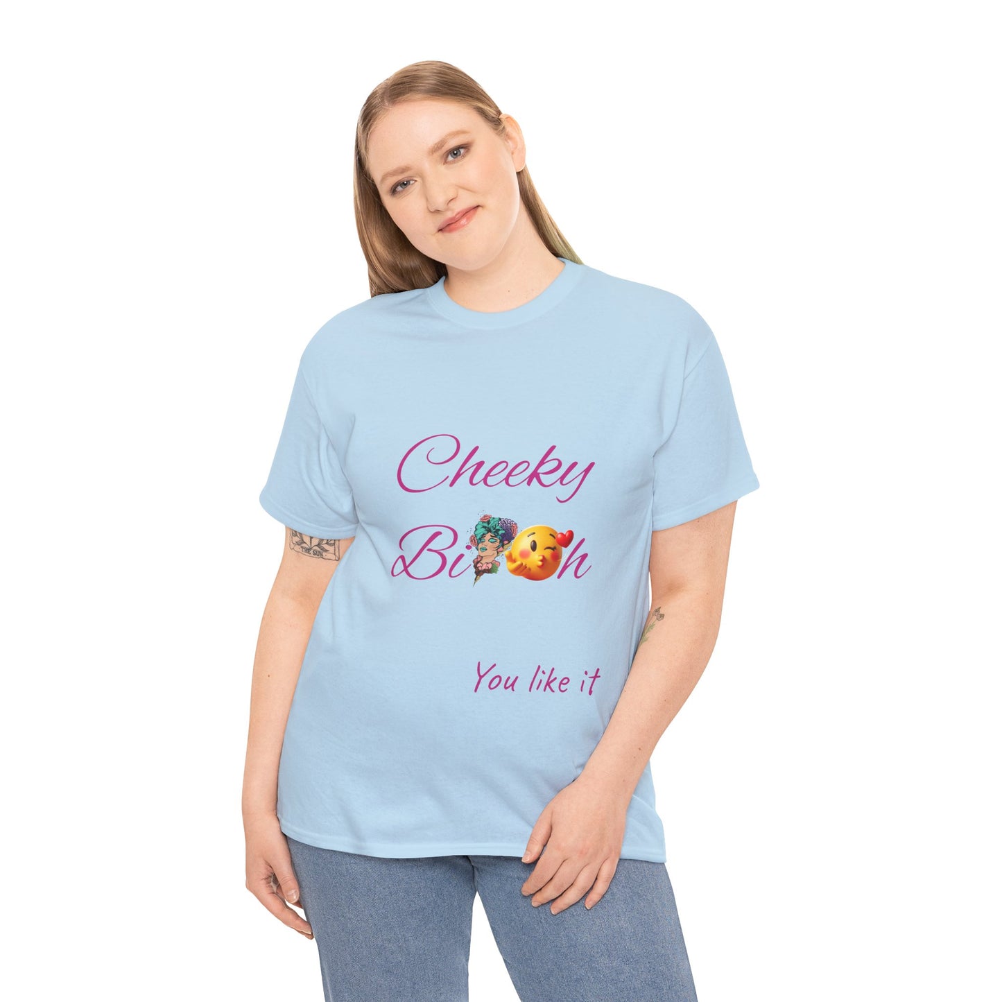 Cheeky B!tch Unisex Heavy Cotton Tee, Funny T-Shirt, Gift for Friends, Cute Casual Wear, Birthday Gift, Affirmation Shirt