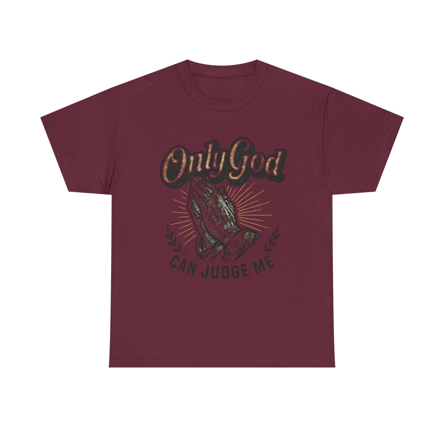 Only God can Judge me Unisex Heavy Cotton Tee, Christian Shirt, Faith-Based Apparel, Gift for Believers, Casual T-Shirt, Spiritual Wear