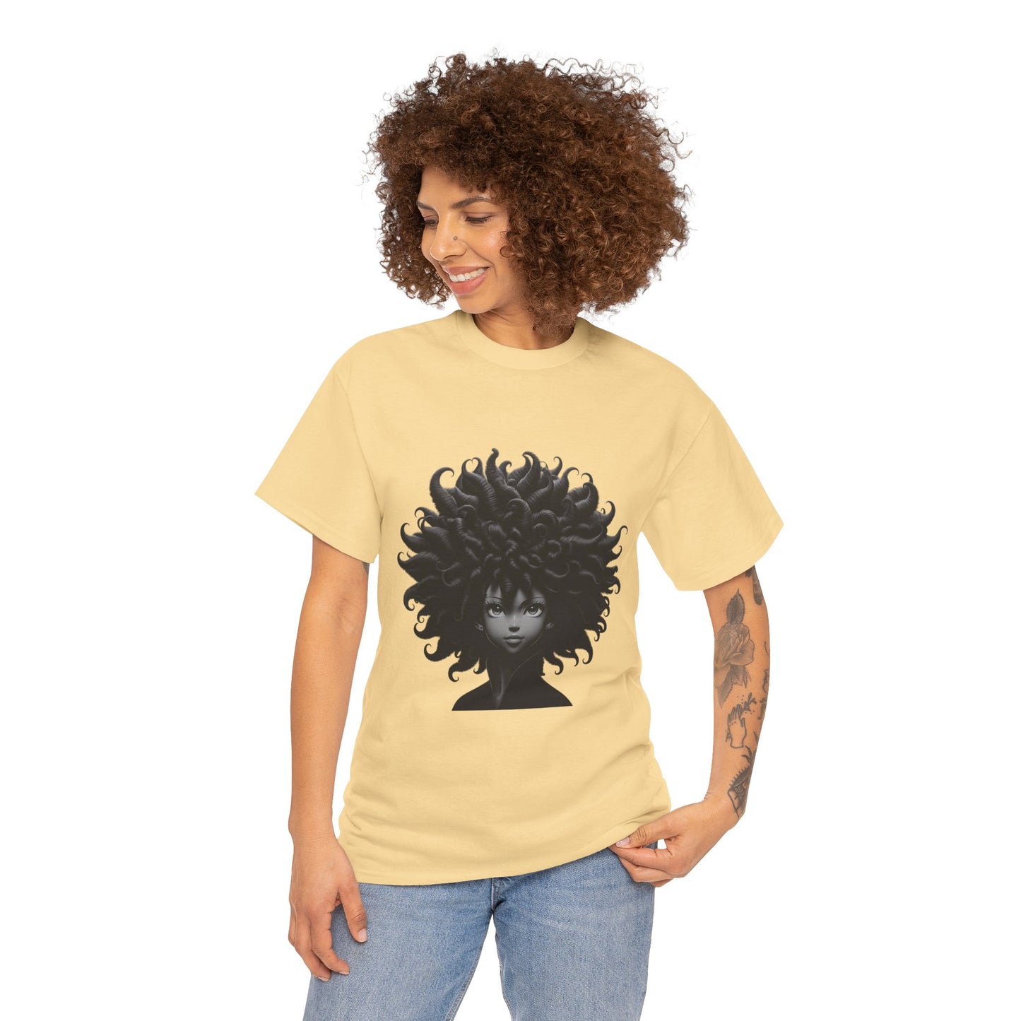 Bold Natural Hair Unisex Tee | Gift for Her, Fashion T-Shirt, Afro Art, Black Culture, Self-Love Tees