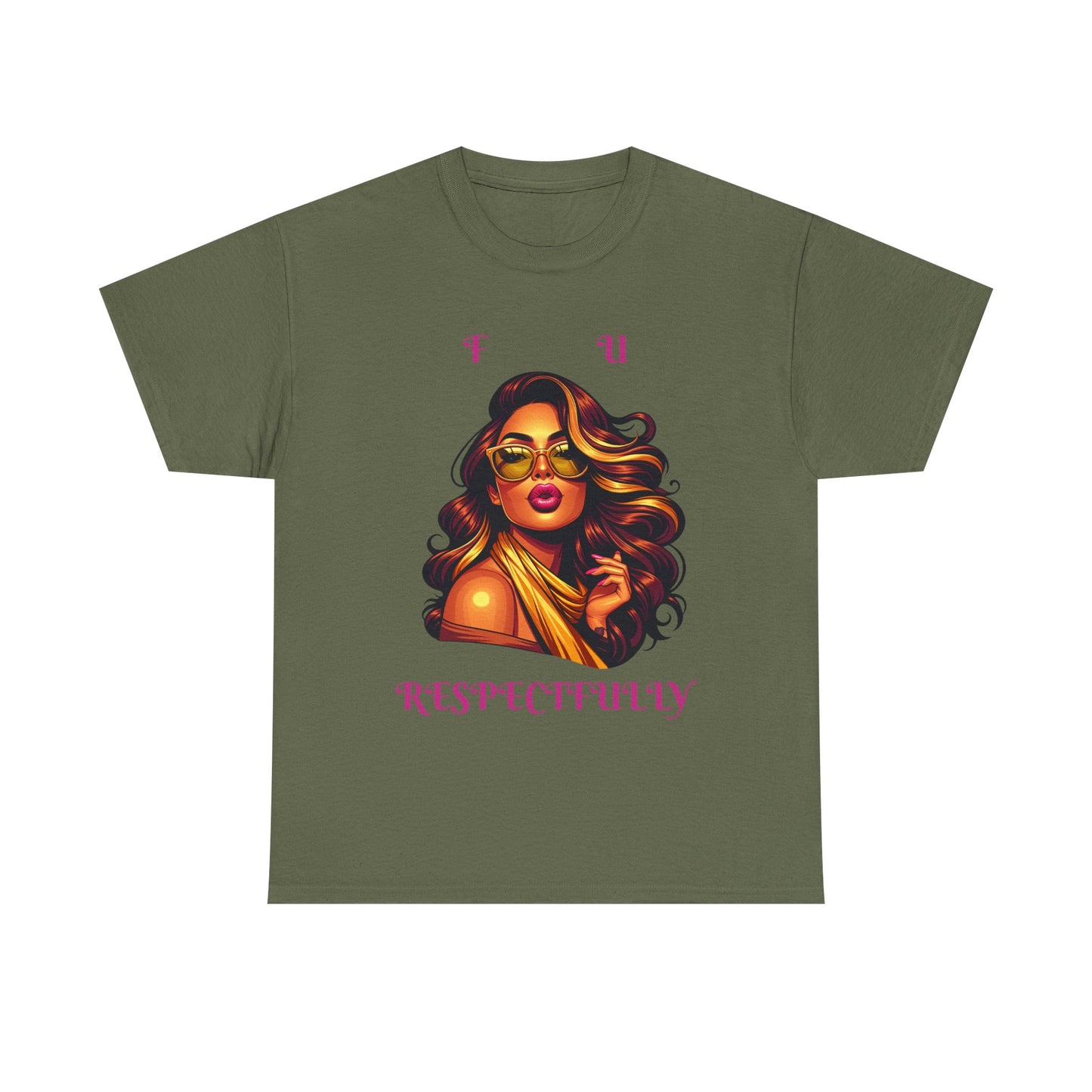 Bold Statement Tee: "F U Respectfully" Unisex Heavy Cotton Shirt, Casual Style, Gift for Him/Her, Unique Graphic Tee, Empowerment T-Shirt