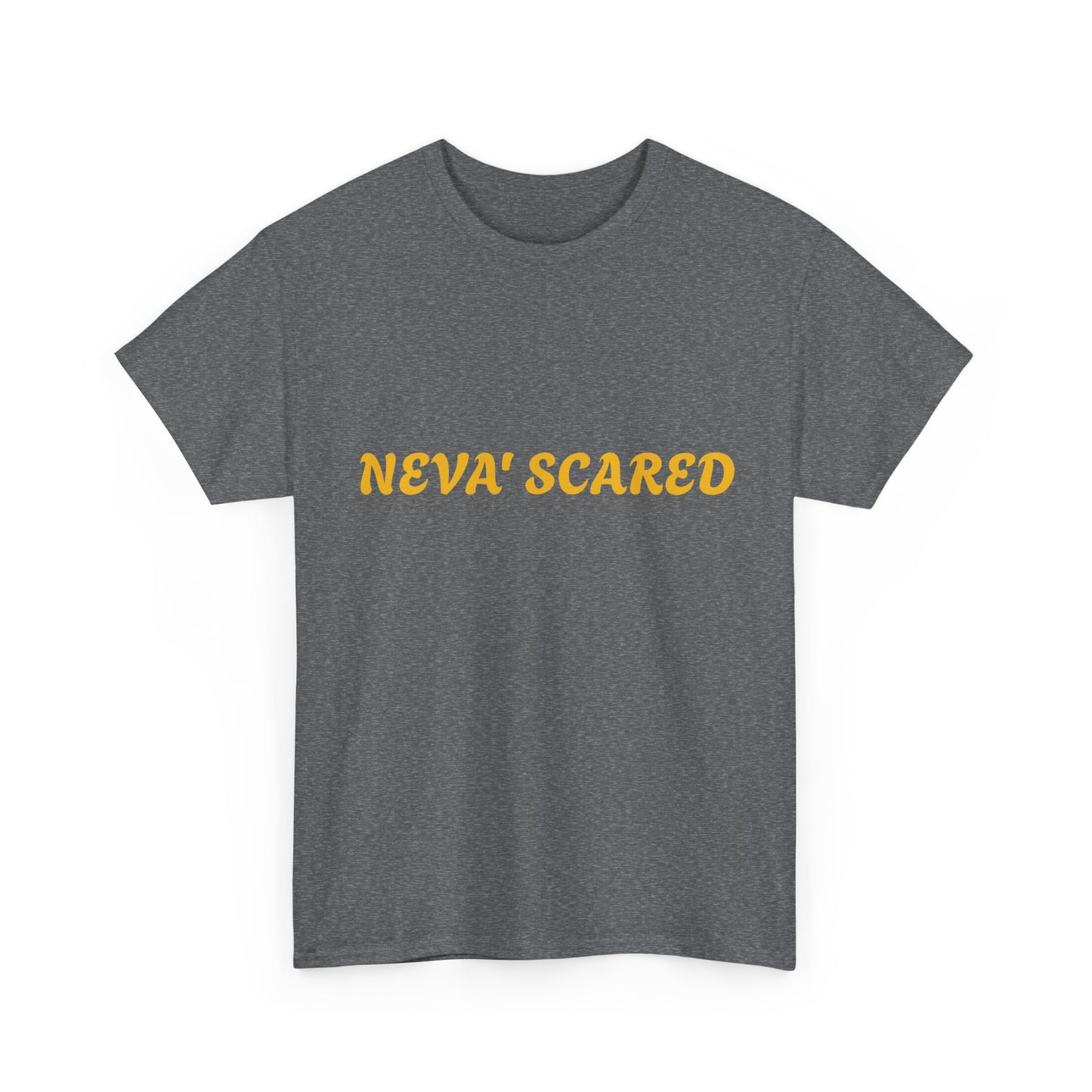 Fearless Unisex Heavy Cotton Tee - NEVA' SCARED Lion Design