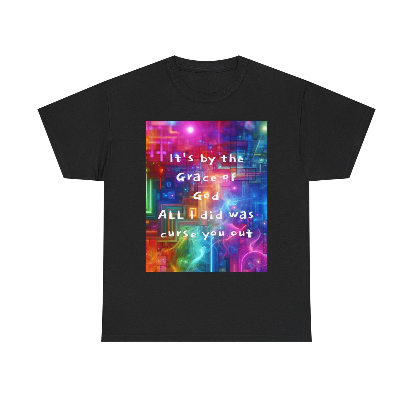 Colorful Grace Tee - Inspirational Unisex Heavy Cotton T-Shirt, Motivational Gift, Everyday Wear, Faith-Based Apparel, Unique Design