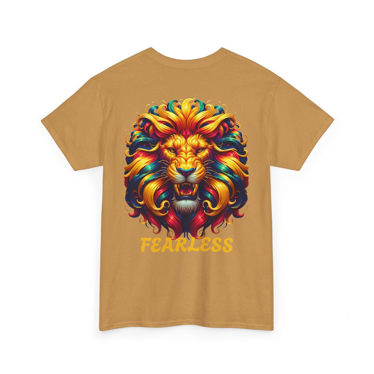 Fearless Unisex Heavy Cotton Tee - NEVA' SCARED Lion Design