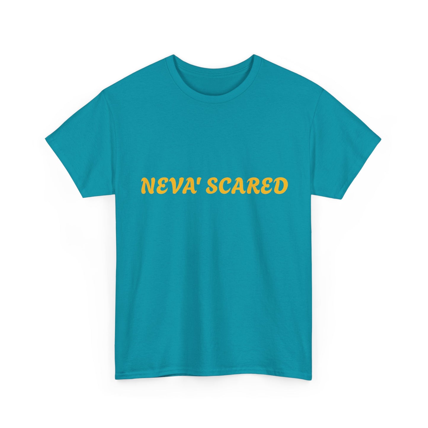 Fearless Unisex Heavy Cotton Tee - NEVA' SCARED Lion Design