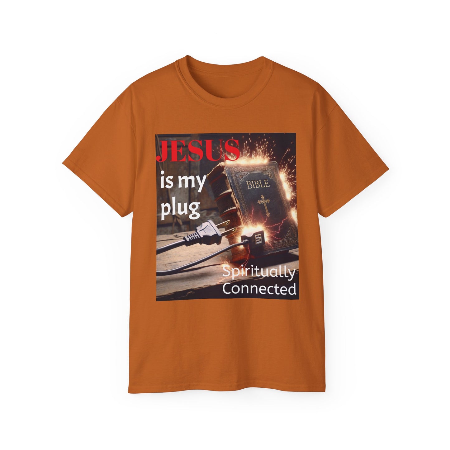 Spiritual Connection Tee: 'Jesus is My Plug' Unisex Ultra Cotton T-Shirt