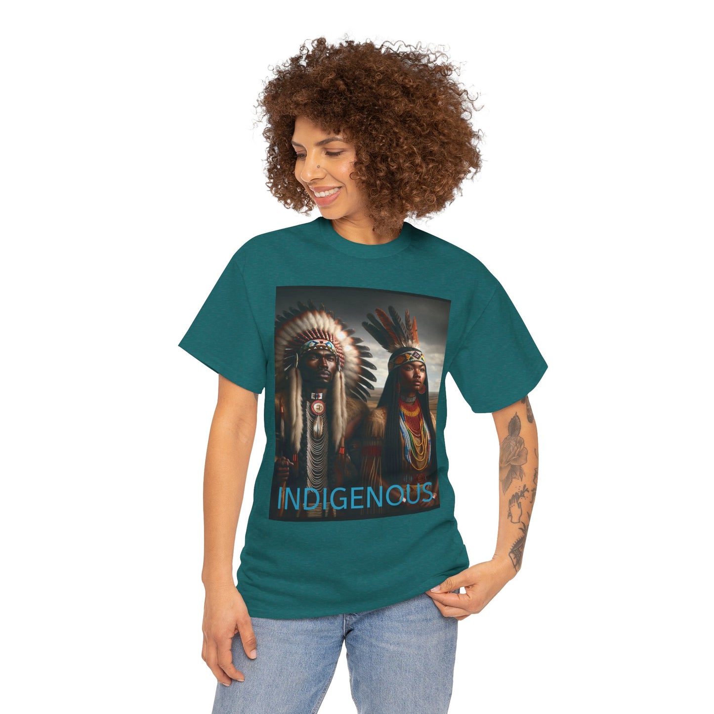 Indigenous Heavy Cotton Tee - Celebrate Native Heritage