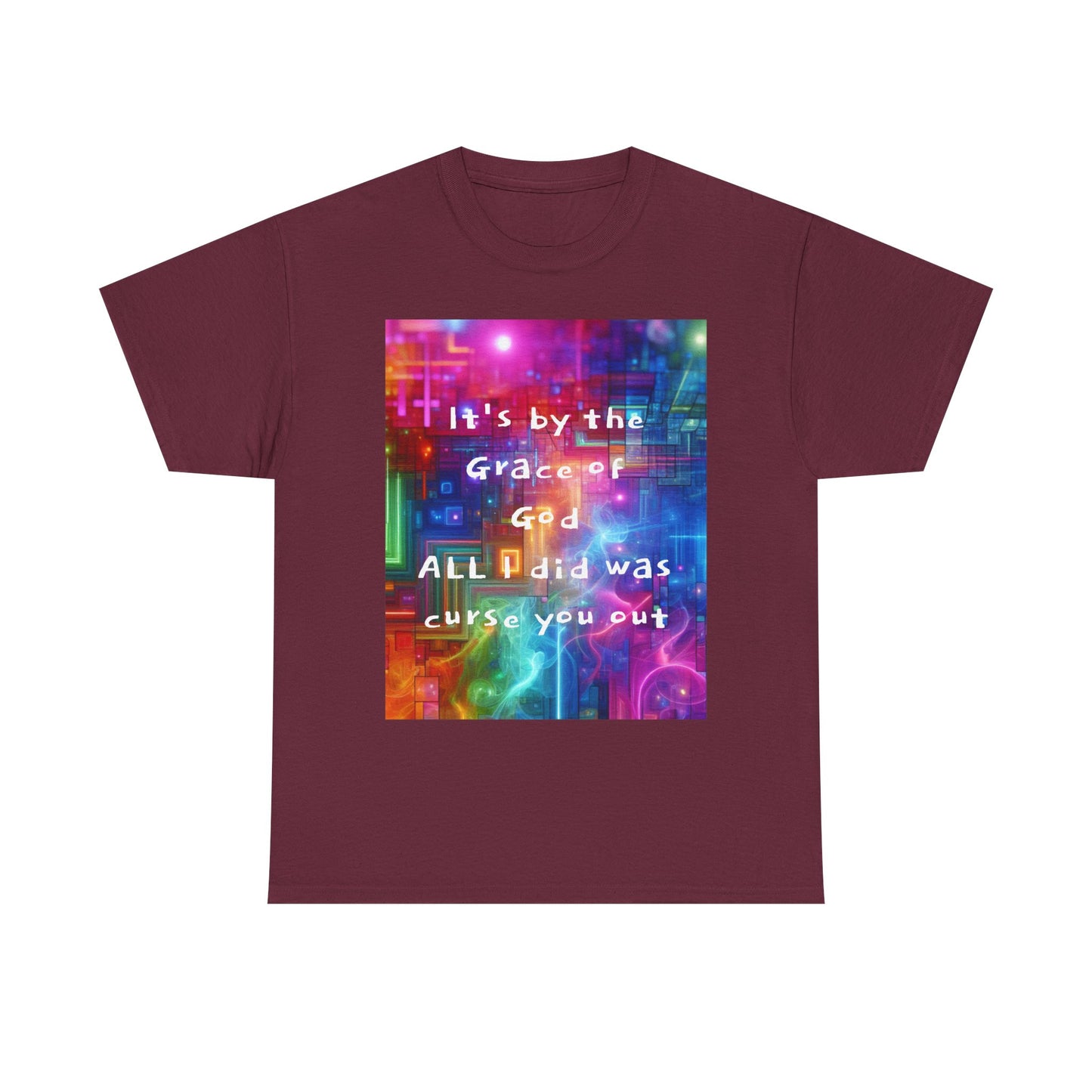 Colorful Grace Tee - Inspirational Unisex Heavy Cotton T-Shirt, Motivational Gift, Everyday Wear, Faith-Based Apparel, Unique Design