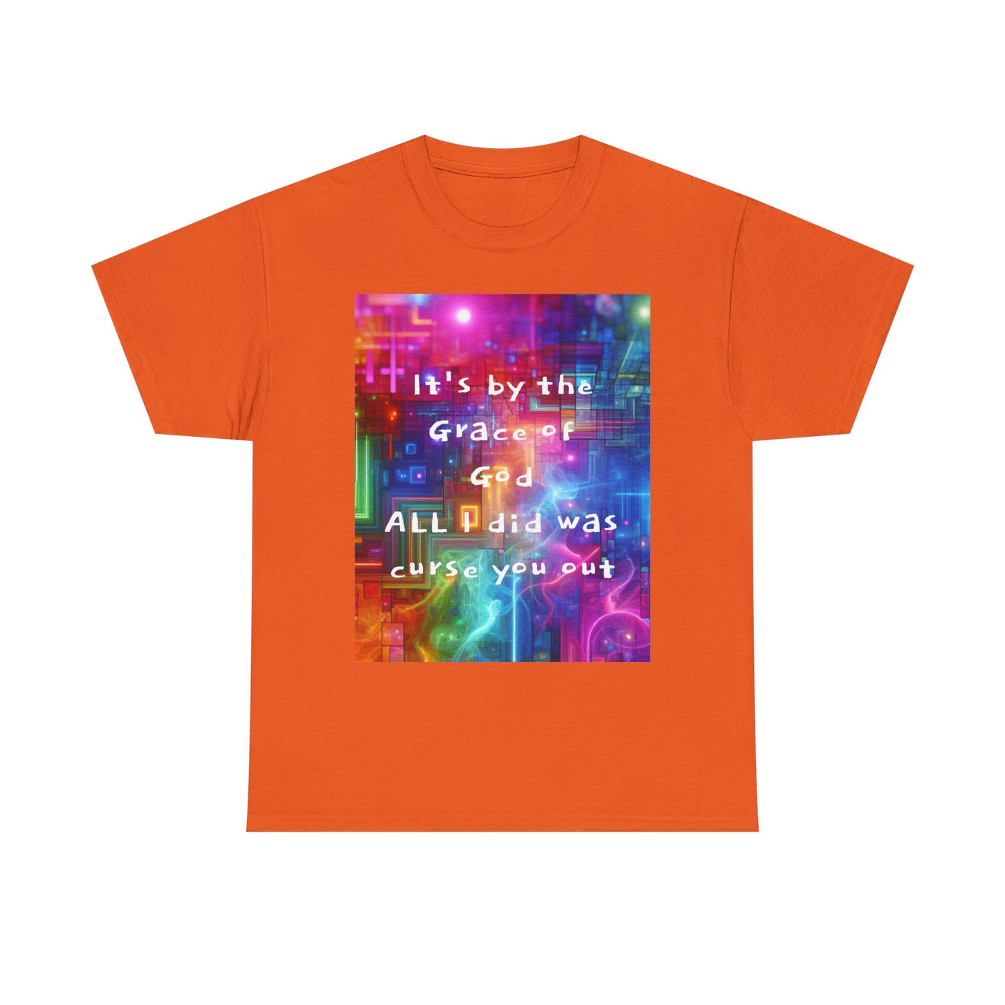 Colorful Grace Tee - Inspirational Unisex Heavy Cotton T-Shirt, Motivational Gift, Everyday Wear, Faith-Based Apparel, Unique Design