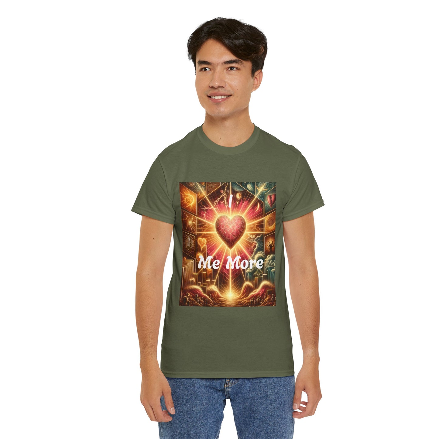 Heartfelt Message Unisex Heavy Cotton Tee - " I love Me More" Design