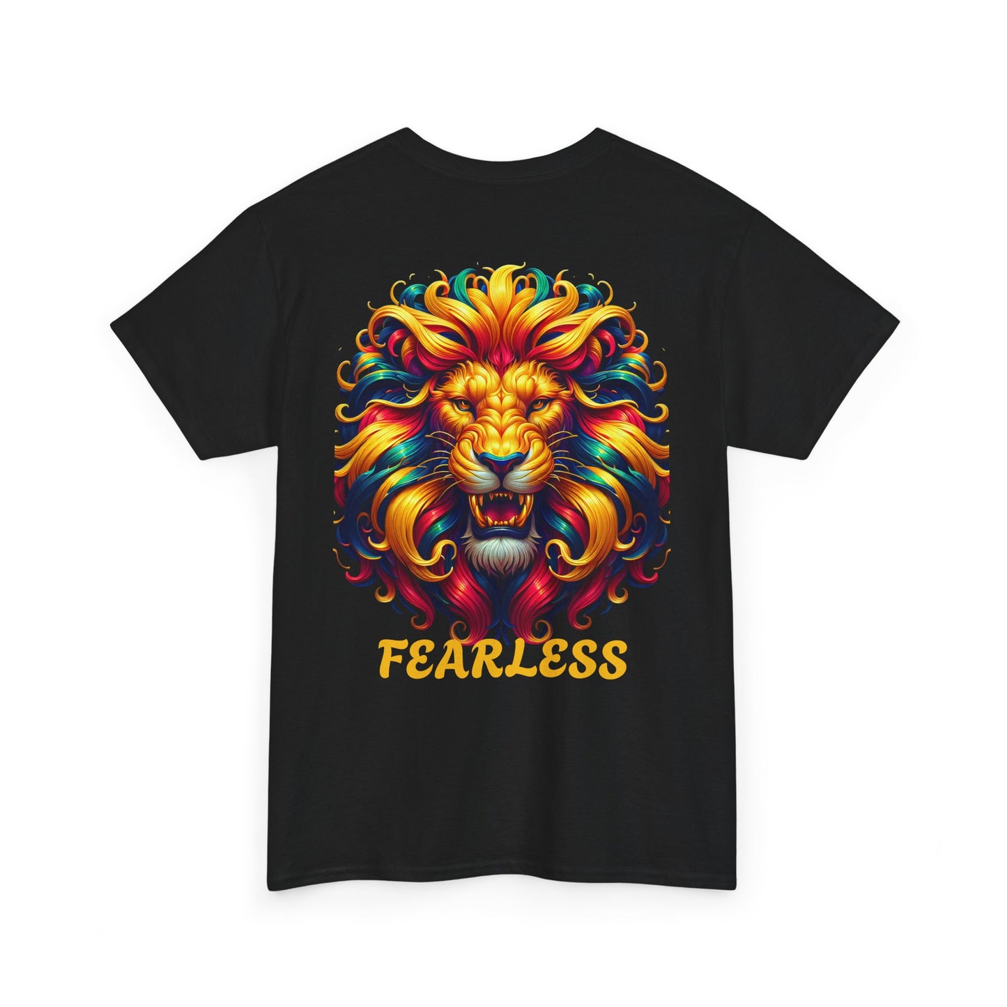 Fearless Unisex Heavy Cotton Tee - NEVA' SCARED Lion Design