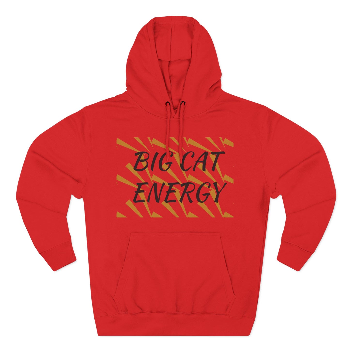 Big Cat Energy Hoodie - Three-Panel Fleece with Tiger Design, Animal Lover Gift, Cozy Sweatshirt, Unisex Fashion