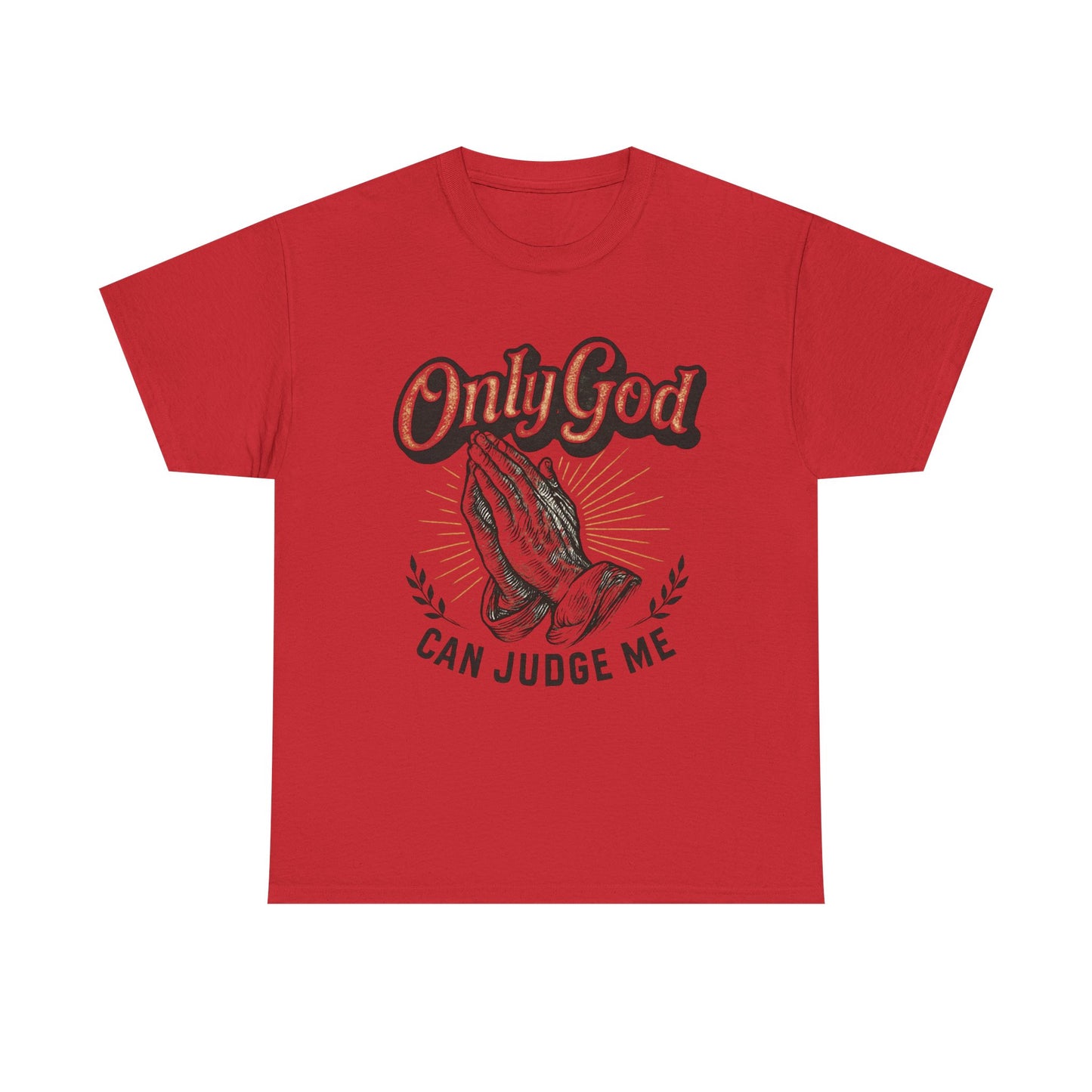 Only God can Judge me Unisex Heavy Cotton Tee, Christian Shirt, Faith-Based Apparel, Gift for Believers, Casual T-Shirt, Spiritual Wear