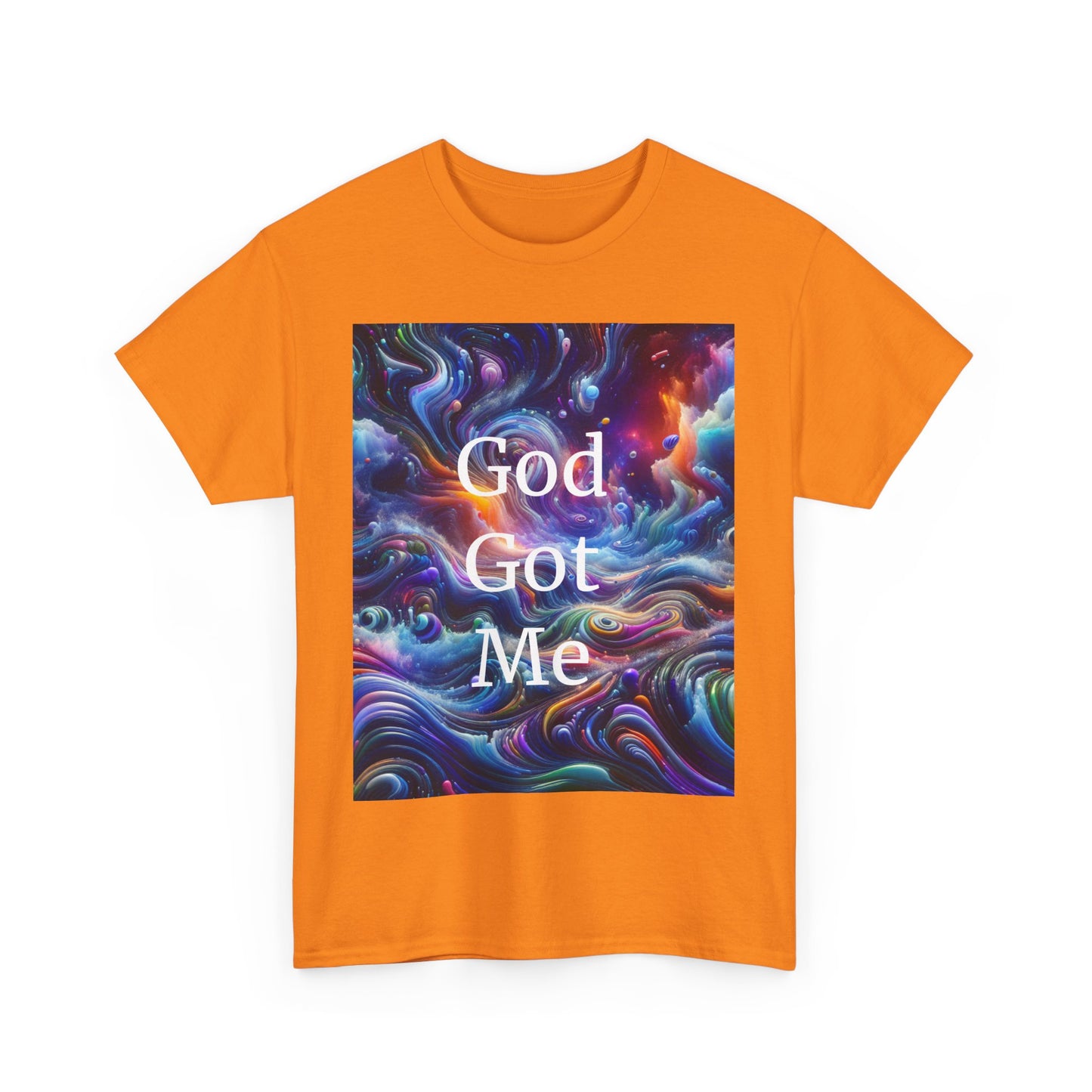 Inspirational Unisex Heavy Cotton Tee - 'God Got Me' Design