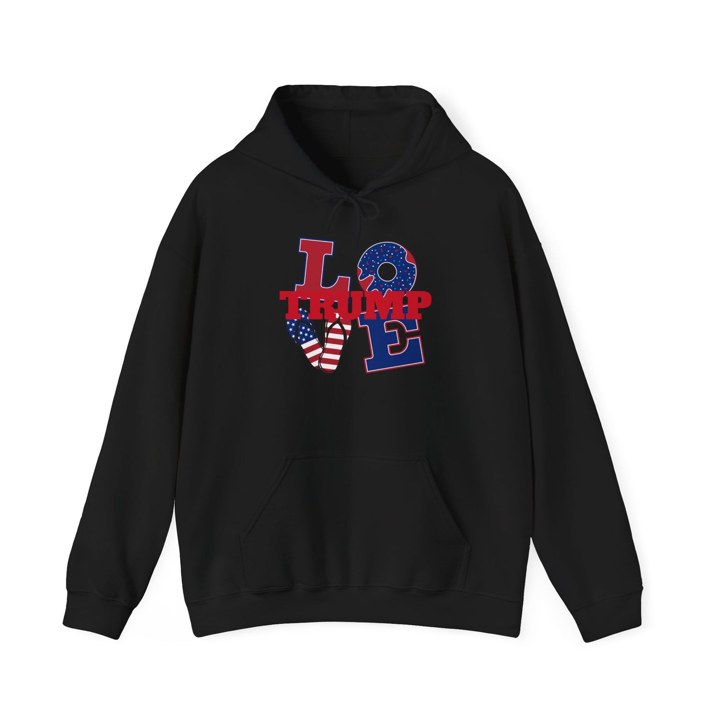 Front and back Love Trump logo on back