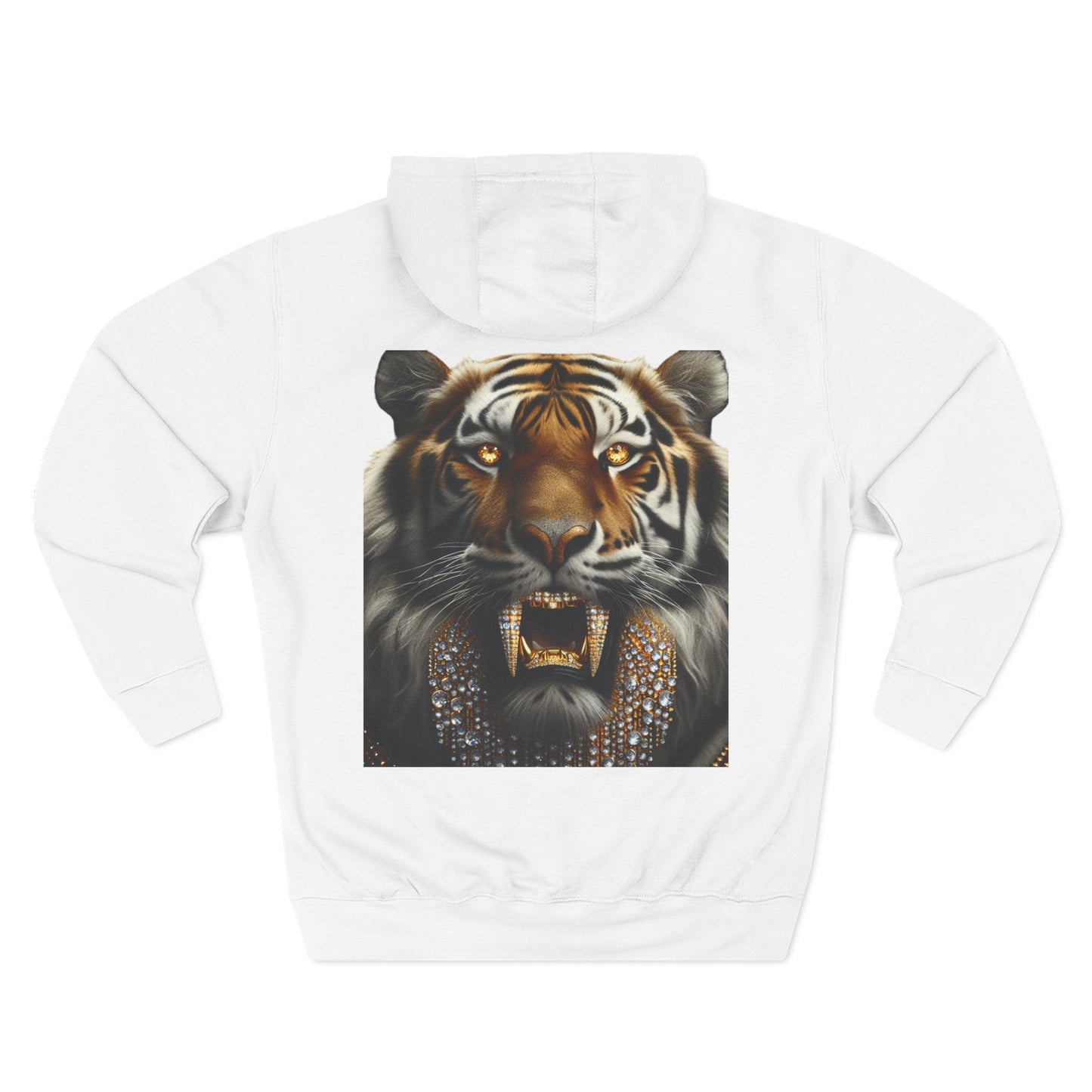Big Cat Energy Hoodie - Three-Panel Fleece with Tiger Design, Animal Lover Gift, Cozy Sweatshirt, Unisex Fashion