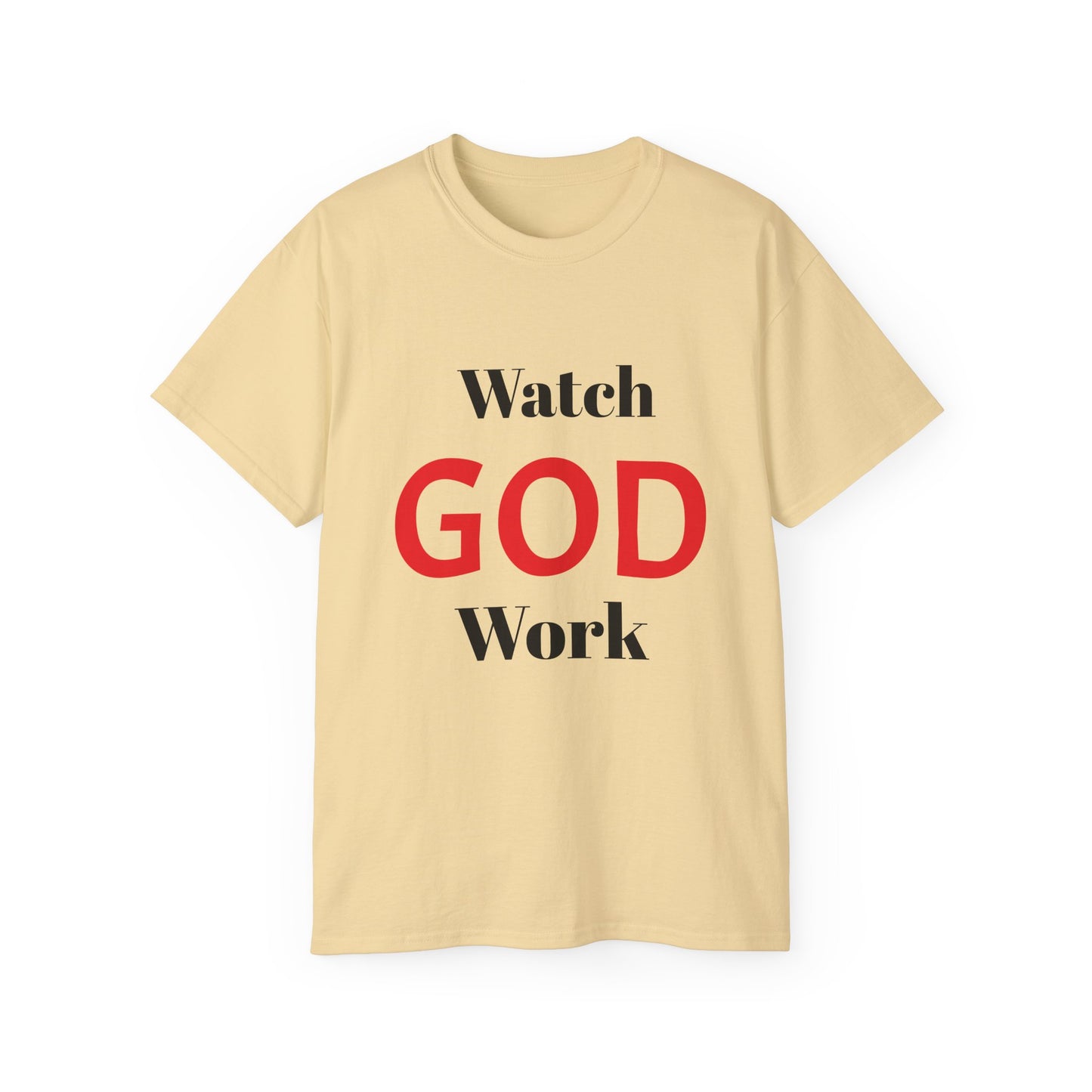 Inspirational Unisex Ultra Cotton Tee - "Watch GOD Work"