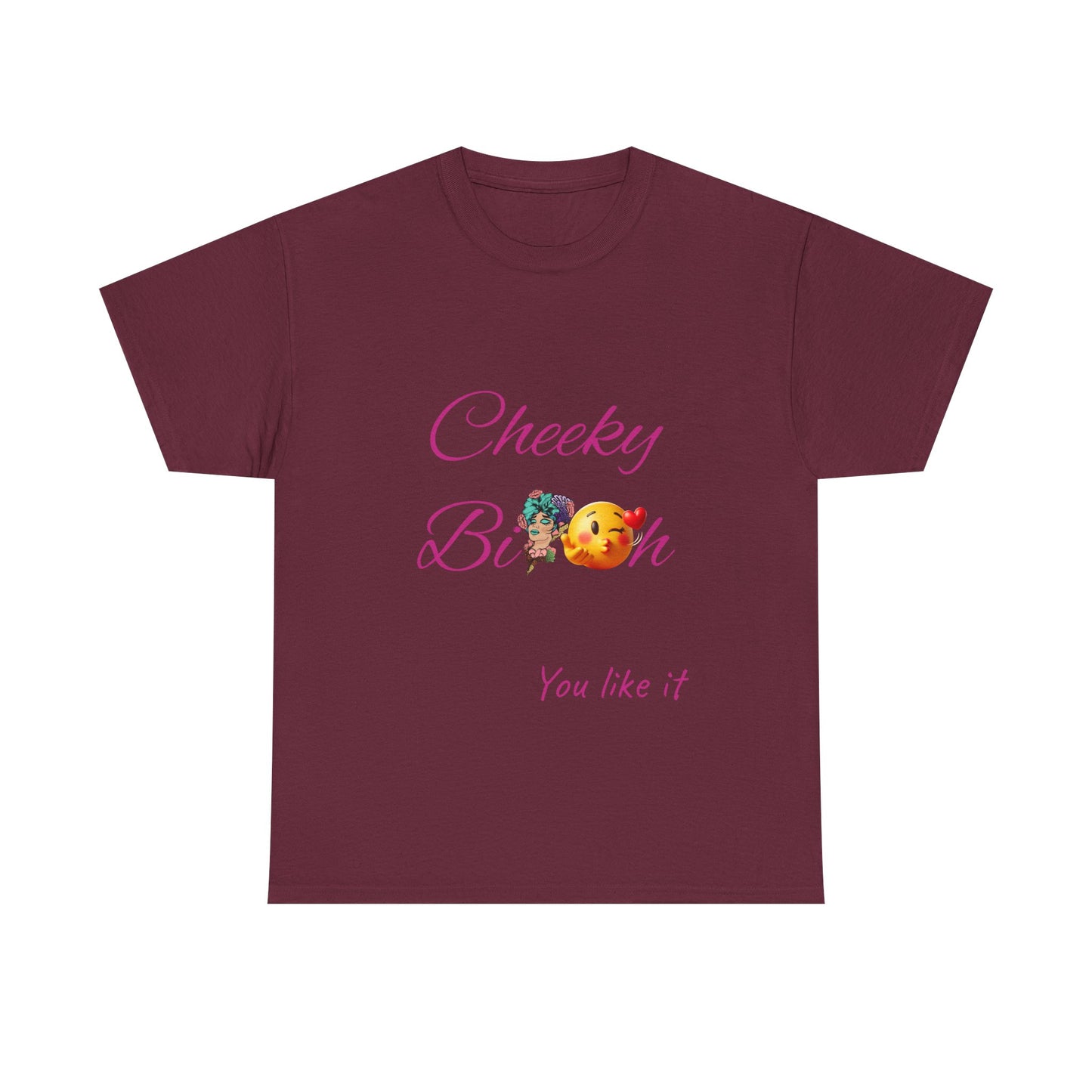 Cheeky B!tch Unisex Heavy Cotton Tee, Funny T-Shirt, Gift for Friends, Cute Casual Wear, Birthday Gift, Affirmation Shirt