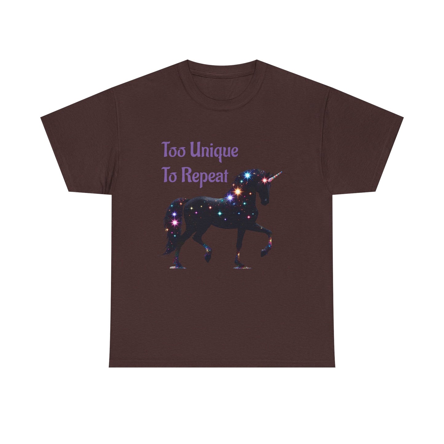 Galaxy Unicorn Tee - "Too Unique To Repeat" - Unisex Heavy Cotton Shirt