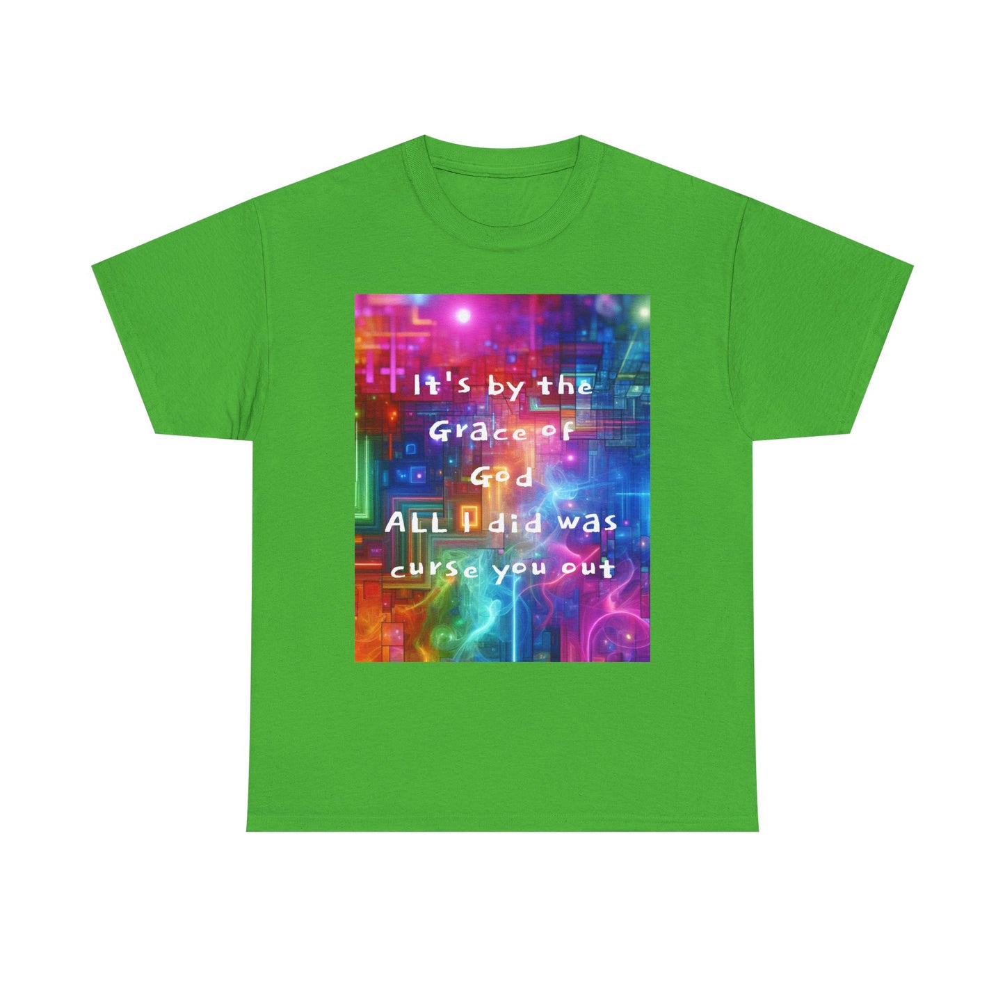 Colorful Grace Tee - Inspirational Unisex Heavy Cotton T-Shirt, Motivational Gift, Everyday Wear, Faith-Based Apparel, Unique Design