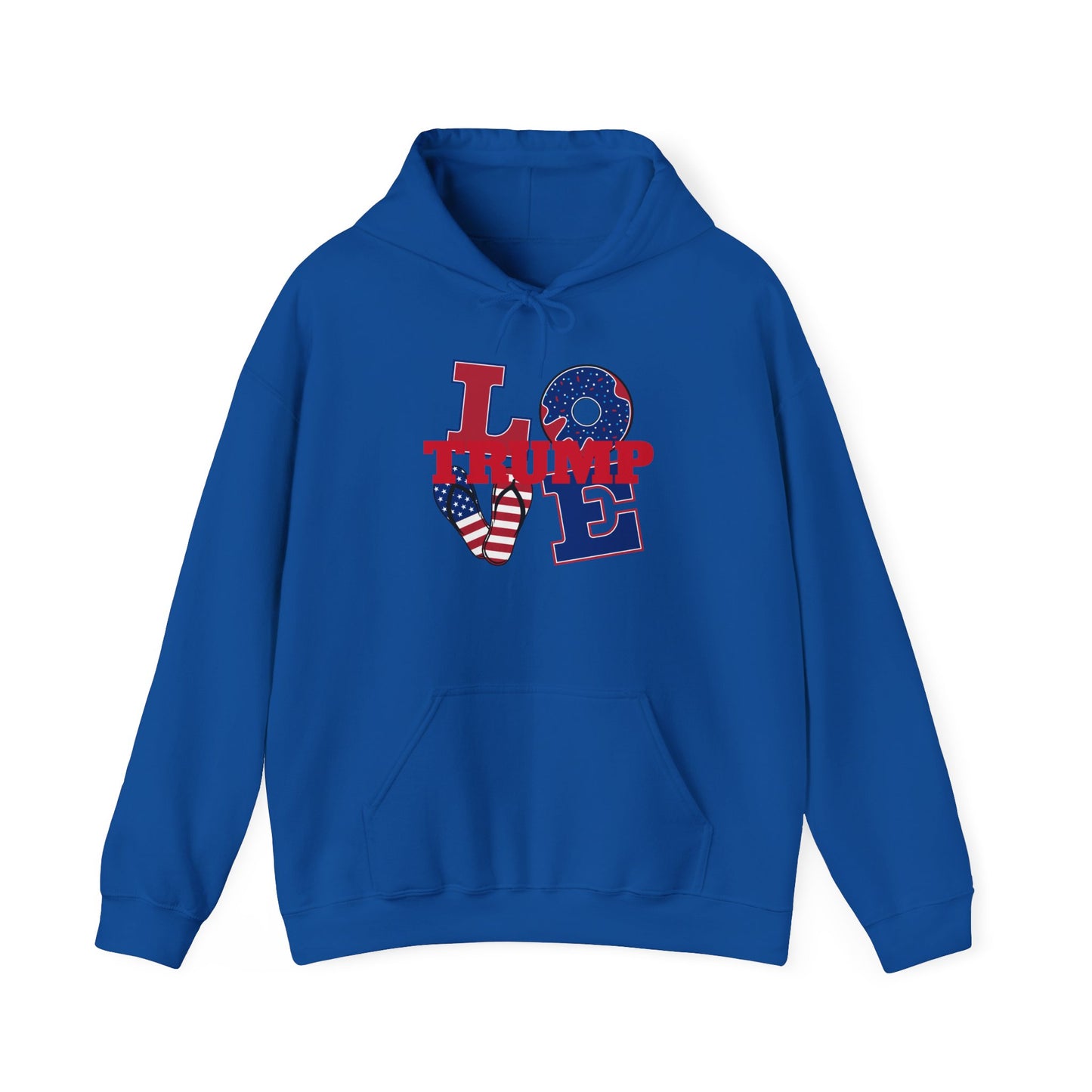 Front and back Love Trump logo on back