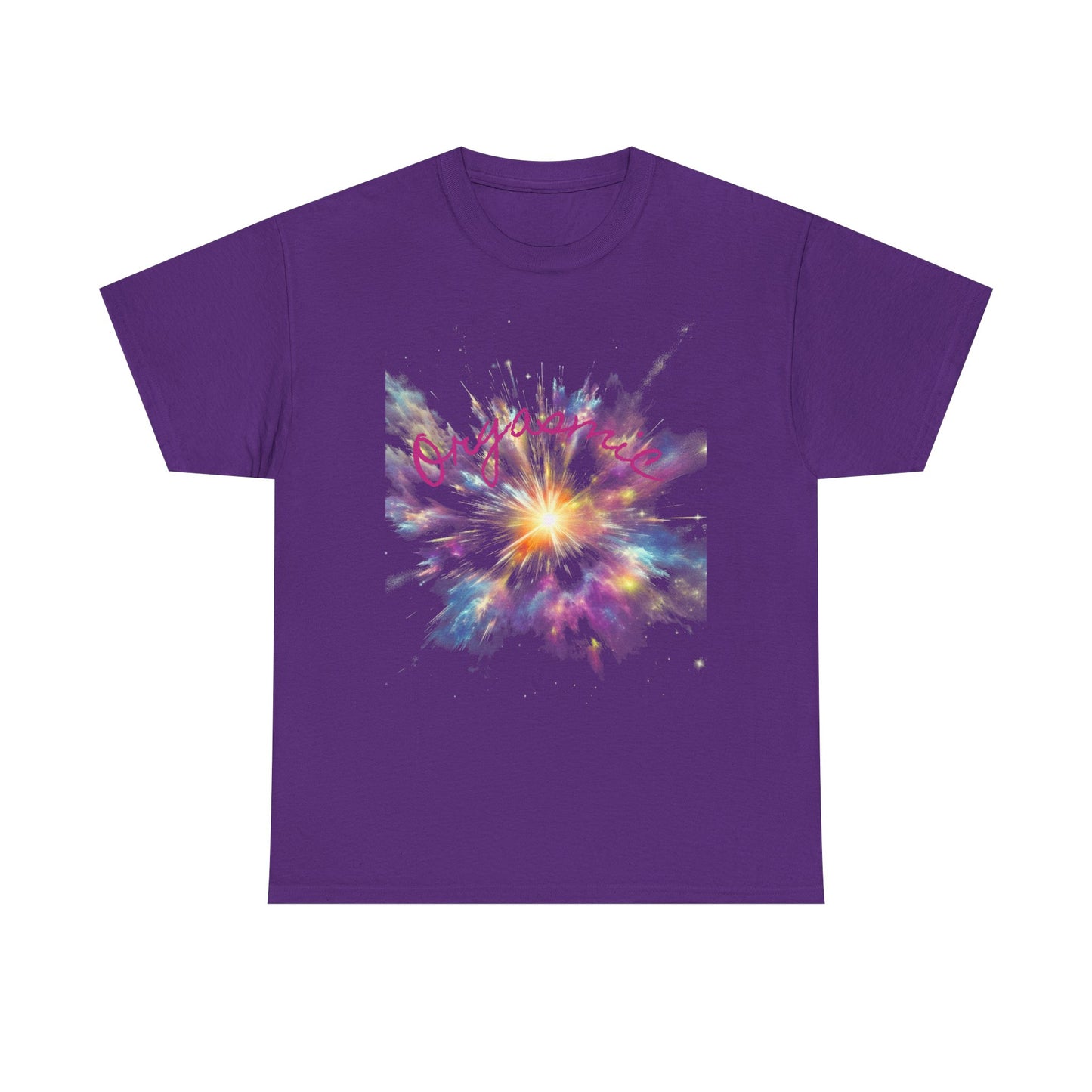 Colorful Floral 'Orgasmic' Unisex Heavy Cotton Tee, Summer Fashion, Graphic Tee, Gift for Her, Casual Wear, Party Top