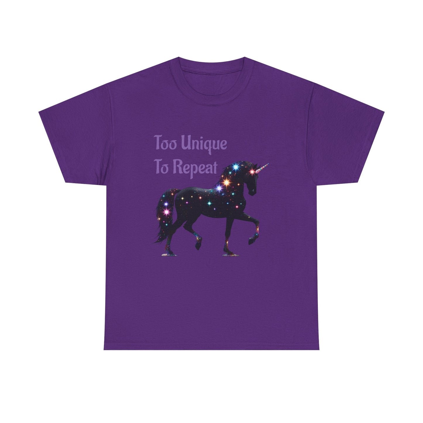 Galaxy Unicorn Tee - "Too Unique To Repeat" - Unisex Heavy Cotton Shirt