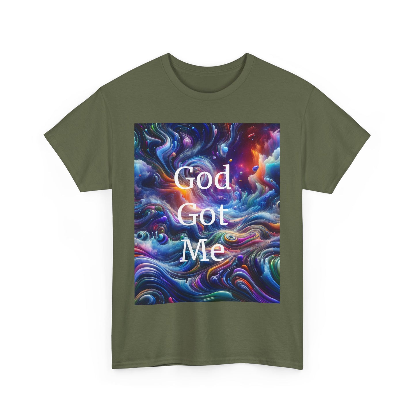 Inspirational Unisex Heavy Cotton Tee - 'God Got Me' Design