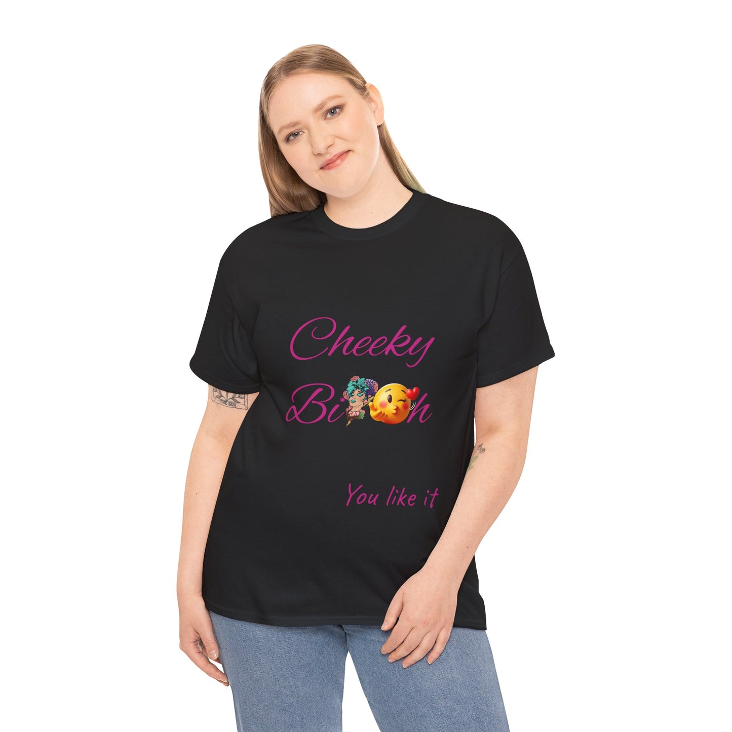 Cheeky B!tch Unisex Heavy Cotton Tee, Funny T-Shirt, Gift for Friends, Cute Casual Wear, Birthday Gift, Affirmation Shirt