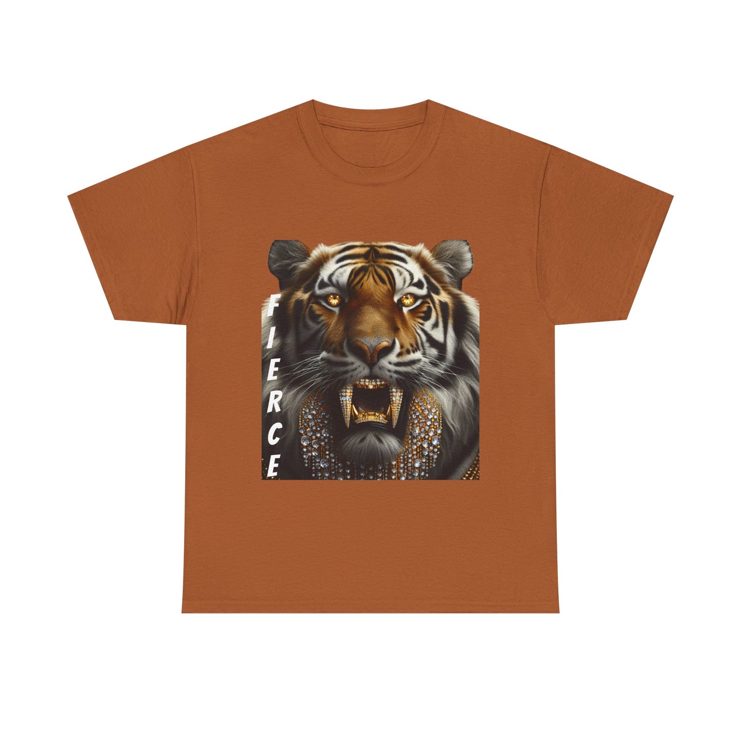 Fierce Tiger Graphic Tee - Unisex Heavy Cotton T-Shirt