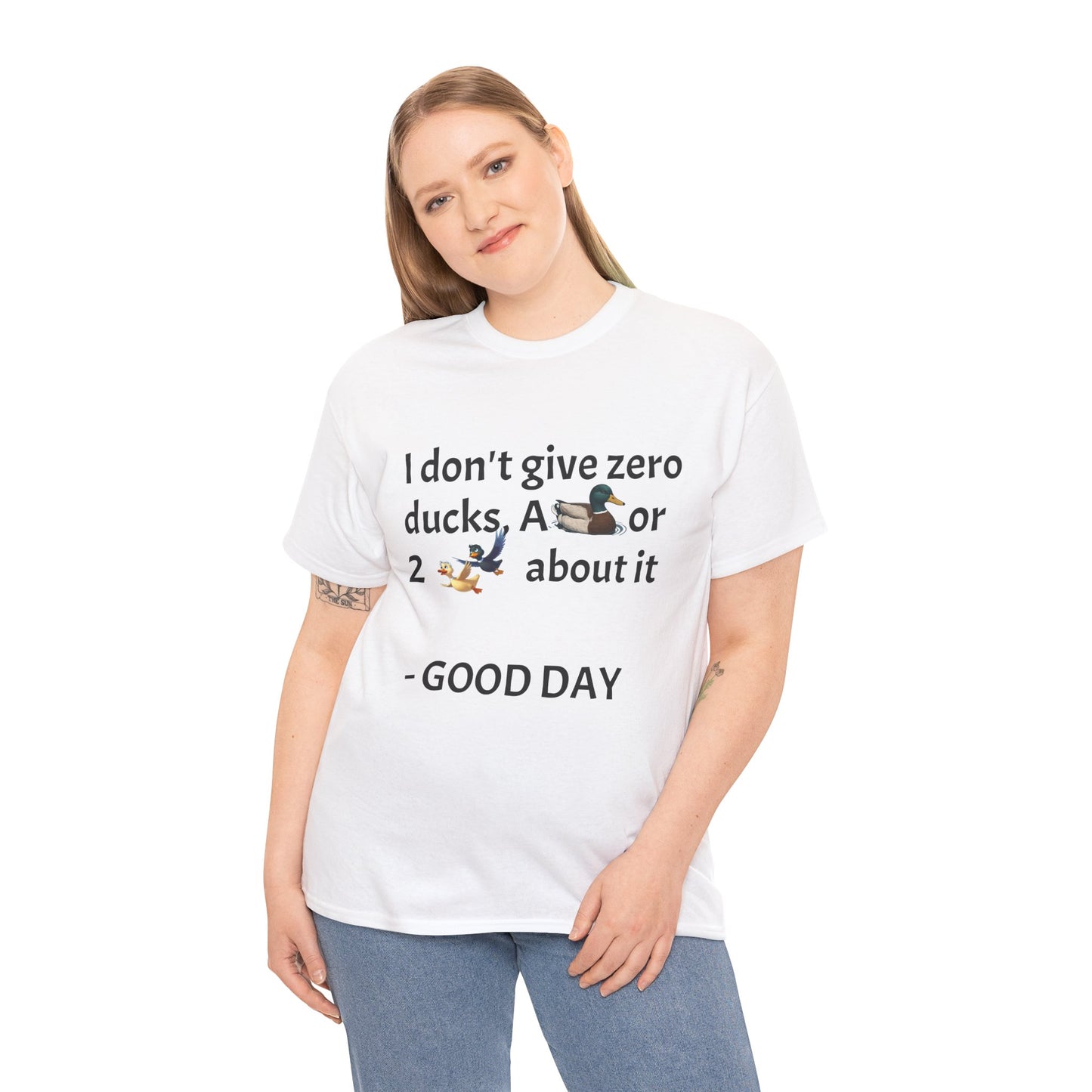 Playful Graphic Tee zero ducks given - Quirky Humor Shirt for Good Vibes, Fun Gift for Friends, Casual Outfit, Birthday Present, Everyday Wear