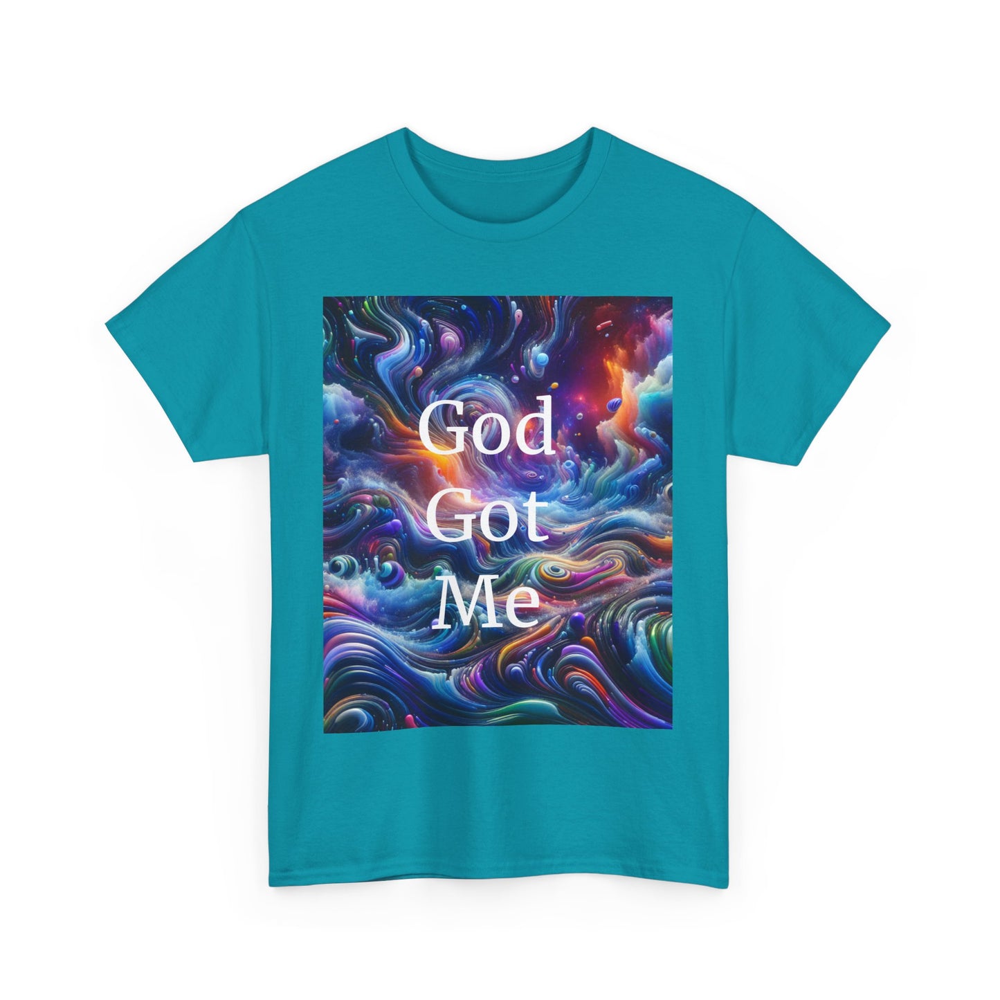 Inspirational Unisex Heavy Cotton Tee - 'God Got Me' Design