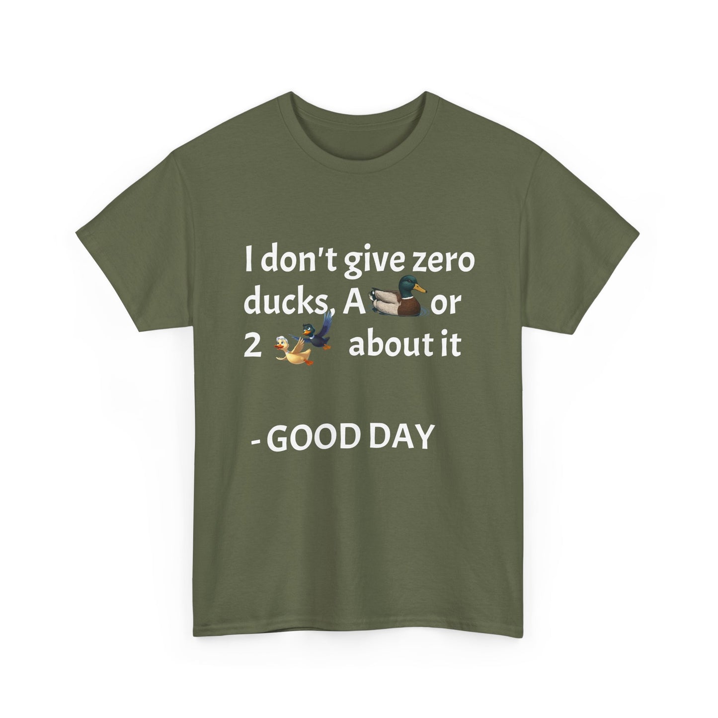 Playful Graphic Tee zero ducks given - Quirky Humor Shirt for Good Vibes, Fun Gift for Friends, Casual Outfit, Birthday Present, Everyday Wear