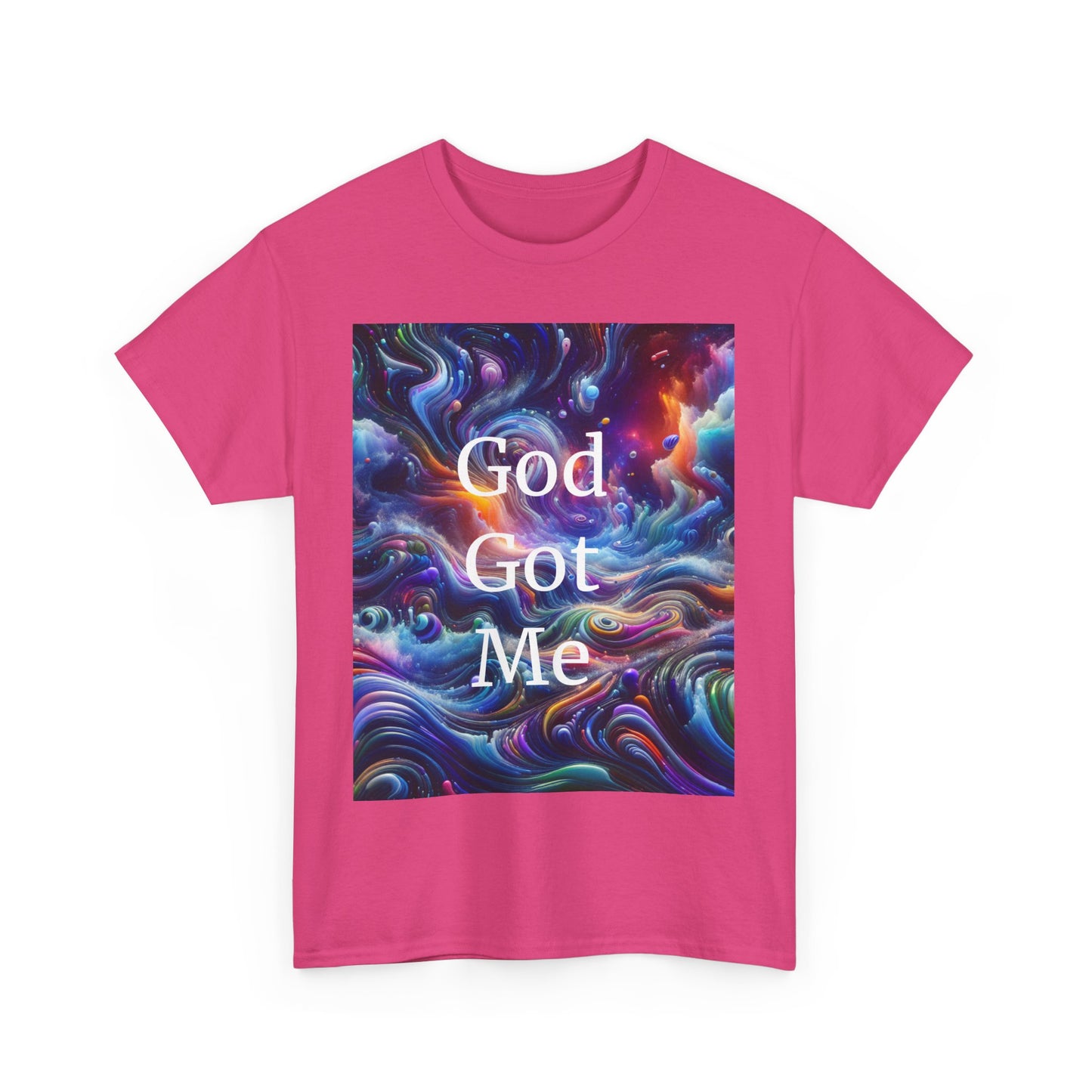 Inspirational Unisex Heavy Cotton Tee - 'God Got Me' Design