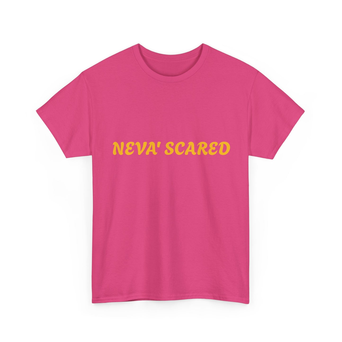 Fearless Unisex Heavy Cotton Tee - NEVA' SCARED Lion Design