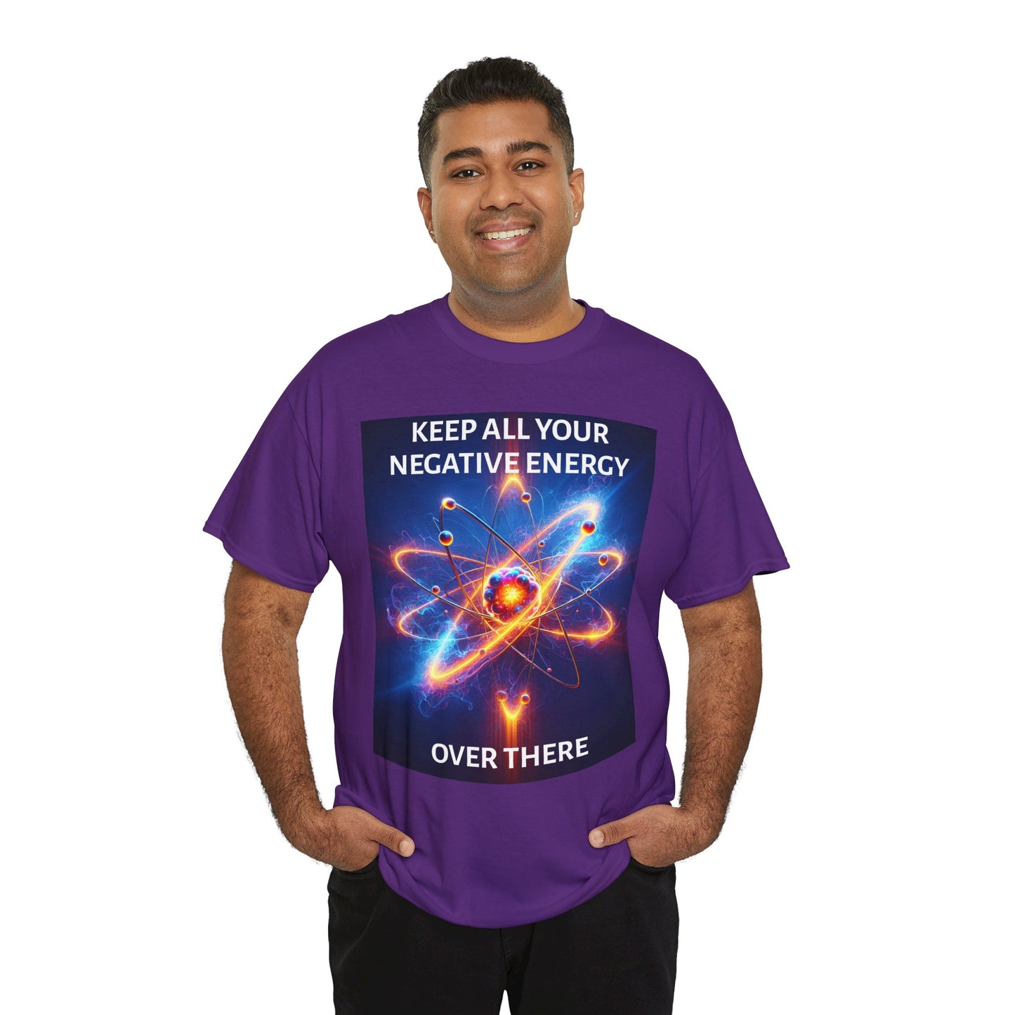 Keep Your Negative Energy Unisex Heavy Cotton Tee - Positive Vibes Only Shirt
