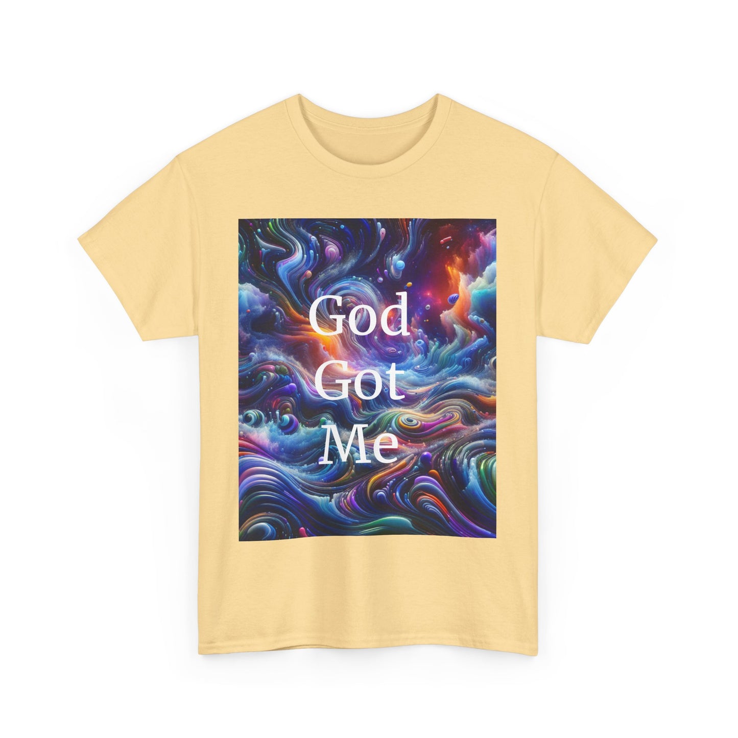 Inspirational Unisex Heavy Cotton Tee - 'God Got Me' Design