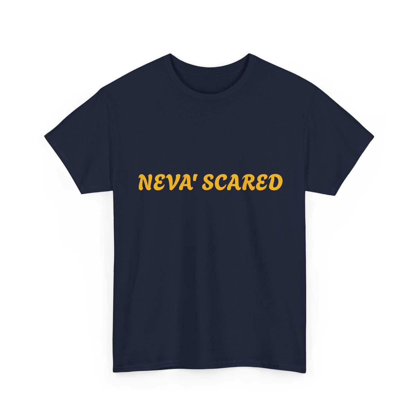 Fearless Unisex Heavy Cotton Tee - NEVA' SCARED Lion Design