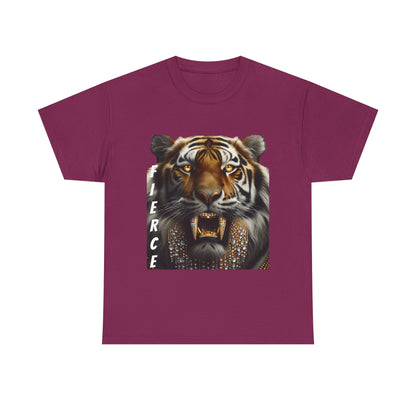 Fierce Tiger Graphic Tee - Unisex Heavy Cotton T-Shirt