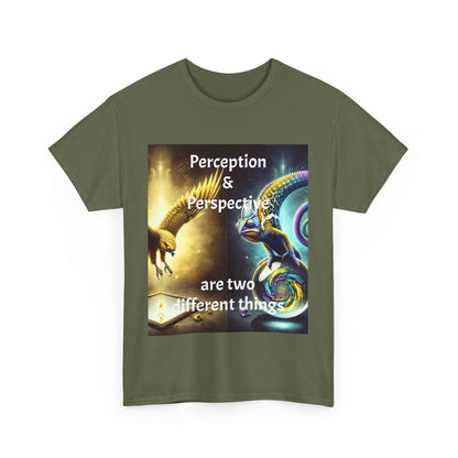 Unisex Heavy Cotton Tee - 'Perception & Perspective' Inspirational Shirt