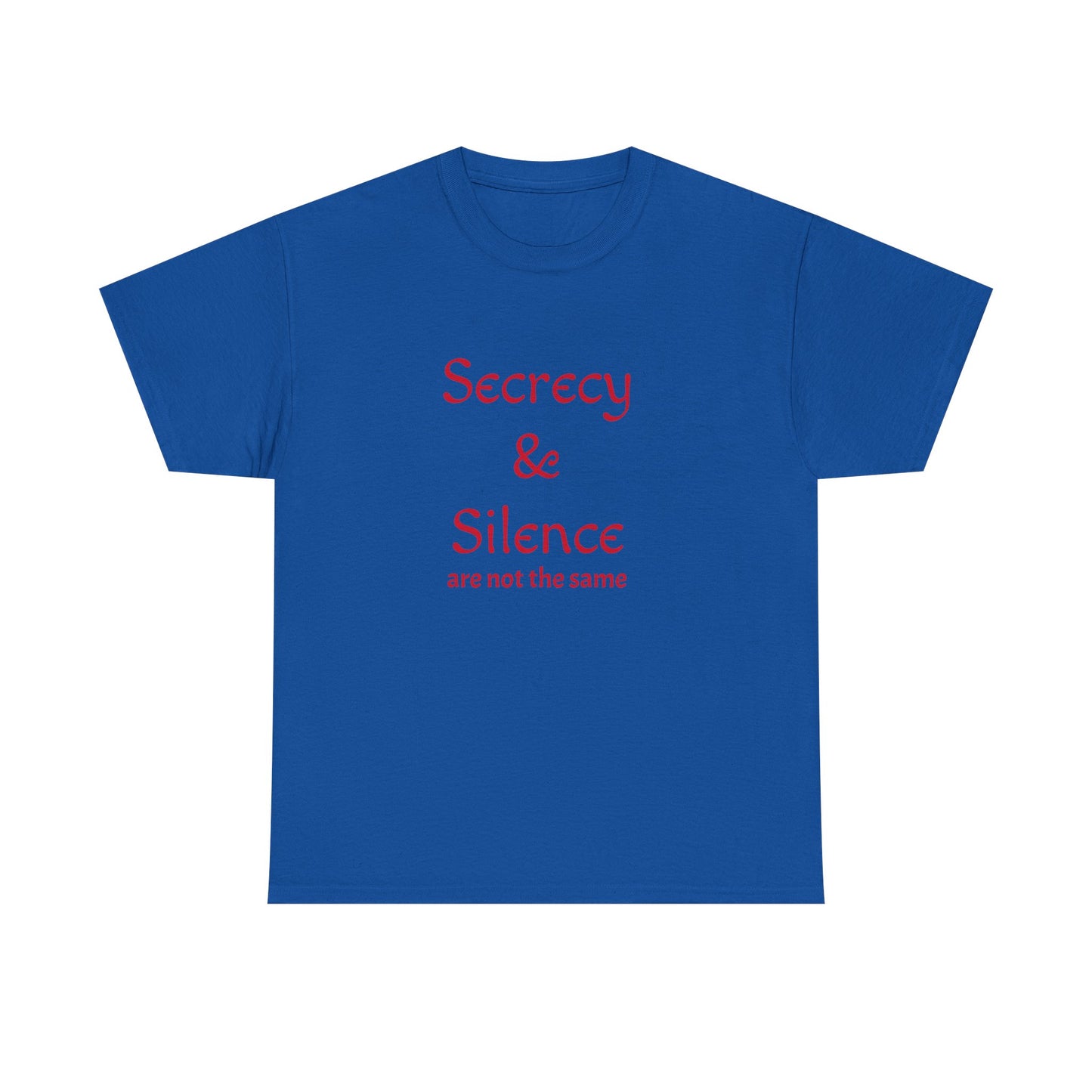 Secrecy & Silence Unisex Heavy Cotton Tee, Perfect for Thoughtful Conversations, Gift for Friends, Comfortable Casual Wear, Great for Events