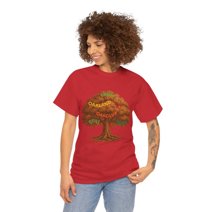 Oakland To Oakcliff Tree Unisex Cotton Tee, Nature Lover Gift, Casual Wear, Eco-Friendly Apparel, Unique Tree Graphic T-Shirt