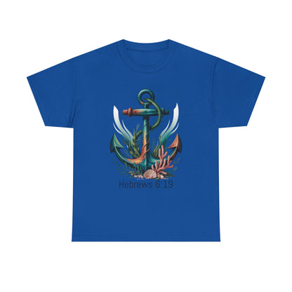 Anchor & Faith Unisex Heavy Cotton Tee - Hebrews 6:19 Inspirational Tee