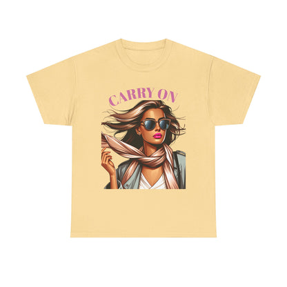 Stylish Unisex Cotton Tee - 'Carry On' Graphic Tee for Confident Travel