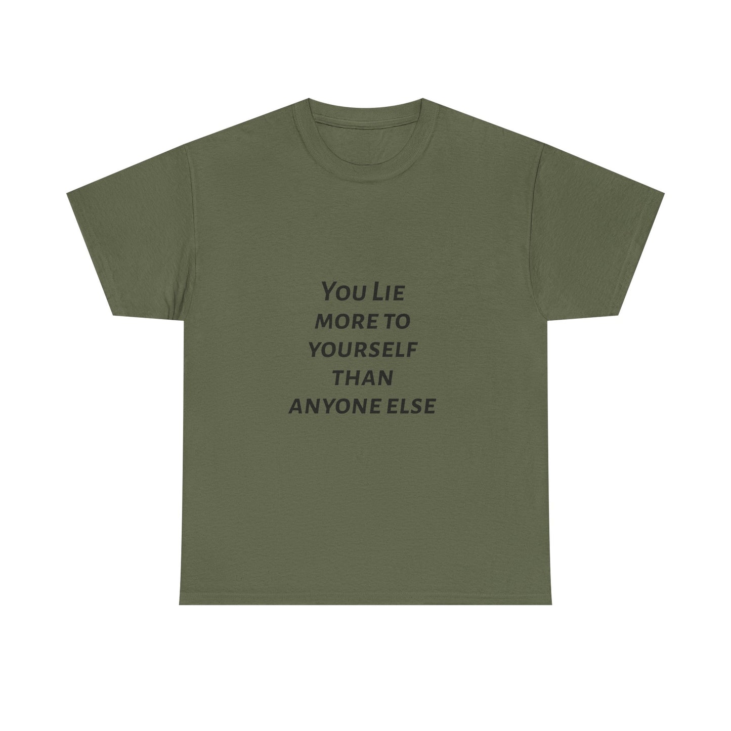 Unisex Motivational Tee - You Lie More to Yourself Than Anyone Else, Inspirational T-Shirt, Self-Reflection Gift, Casual Wear, [...]